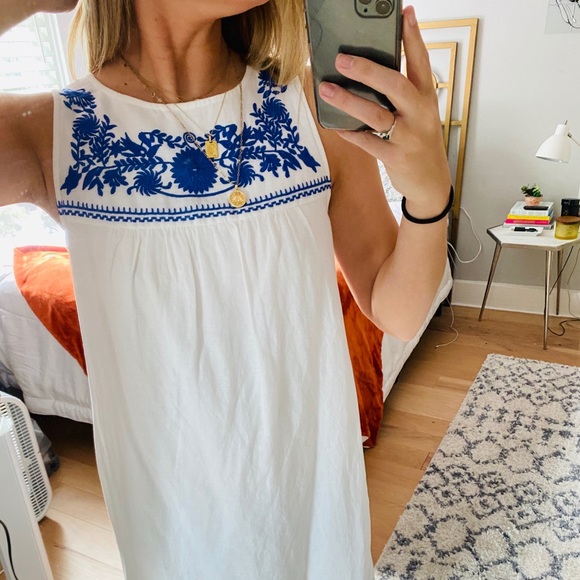 Blue and White J. Crew dress with pockets, XXS - Picture 6 of 7